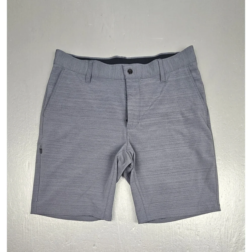 Bylt Shorts Mens Large Kinetic Gray Stretch Waist Water Resistant Active Outdoor